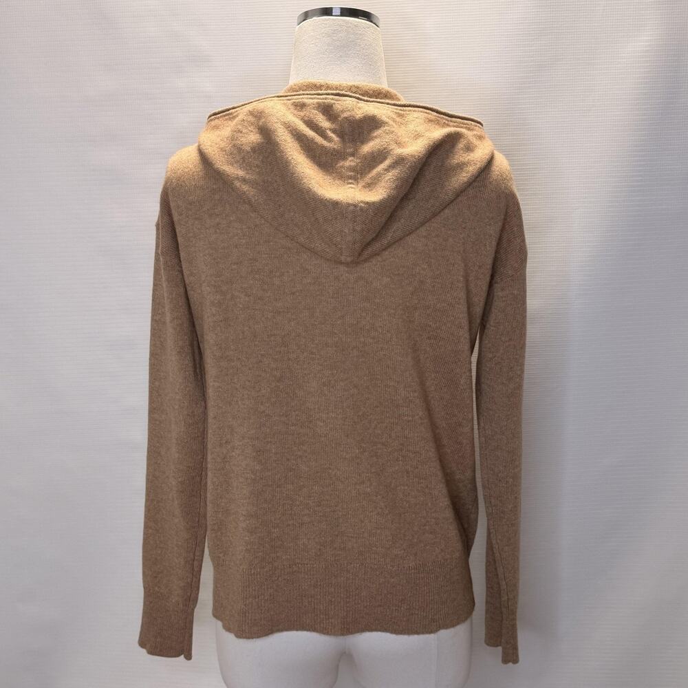 Charter Club Cashmere Sweater Womens XS Beige Hooded Full Zip Hoodie Knit - Picture 3 of 8